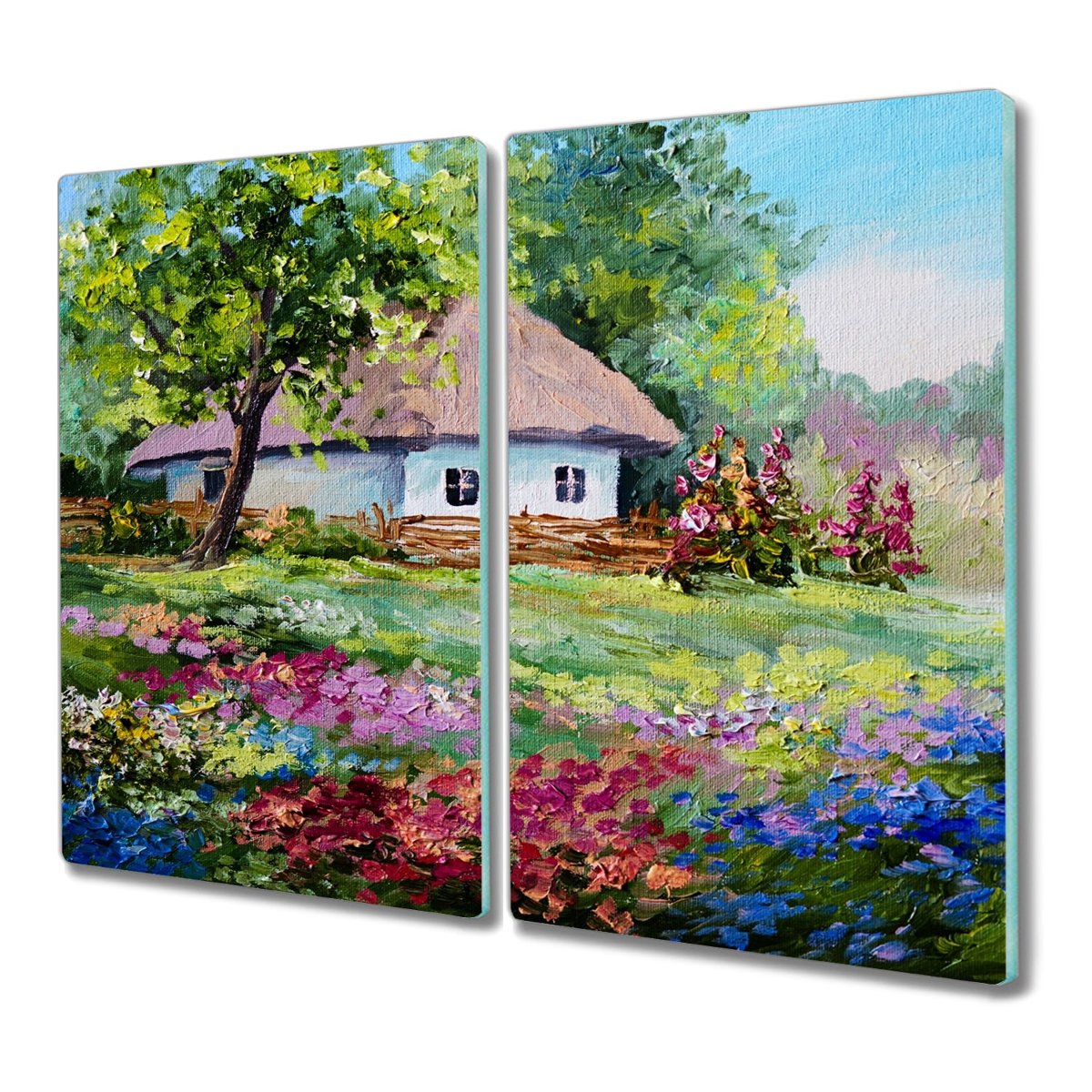 Deska ze szkła 2x30x52 Łąka do krojenia nowoczesna, Coloray