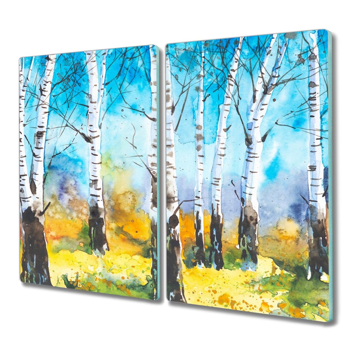 Szklana deska 2x30x52 cm Las do kuchni z nadrukiem, Coloray