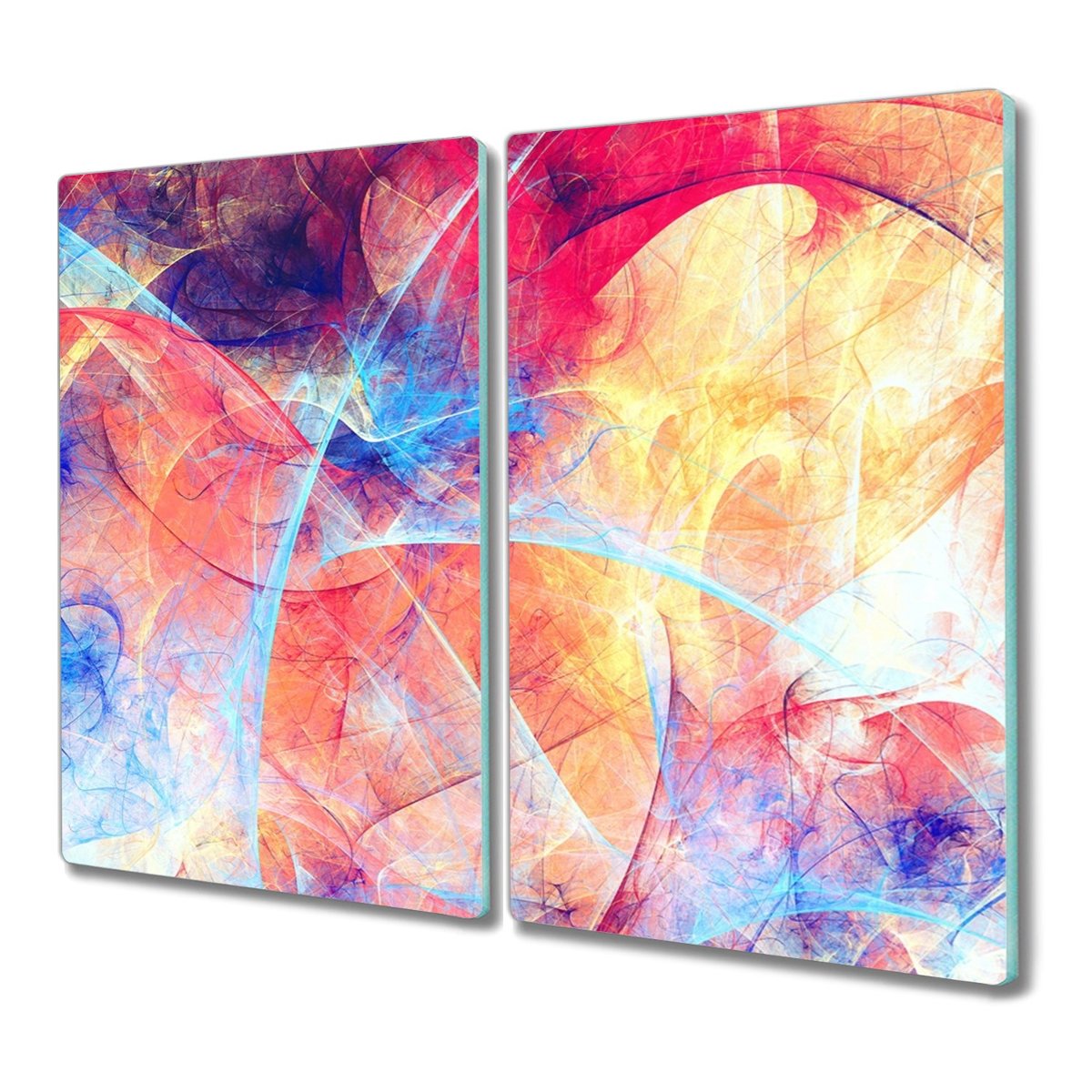Deska szkło 2x30x52 Abstrakcja kolory dym kuchenna, Coloray