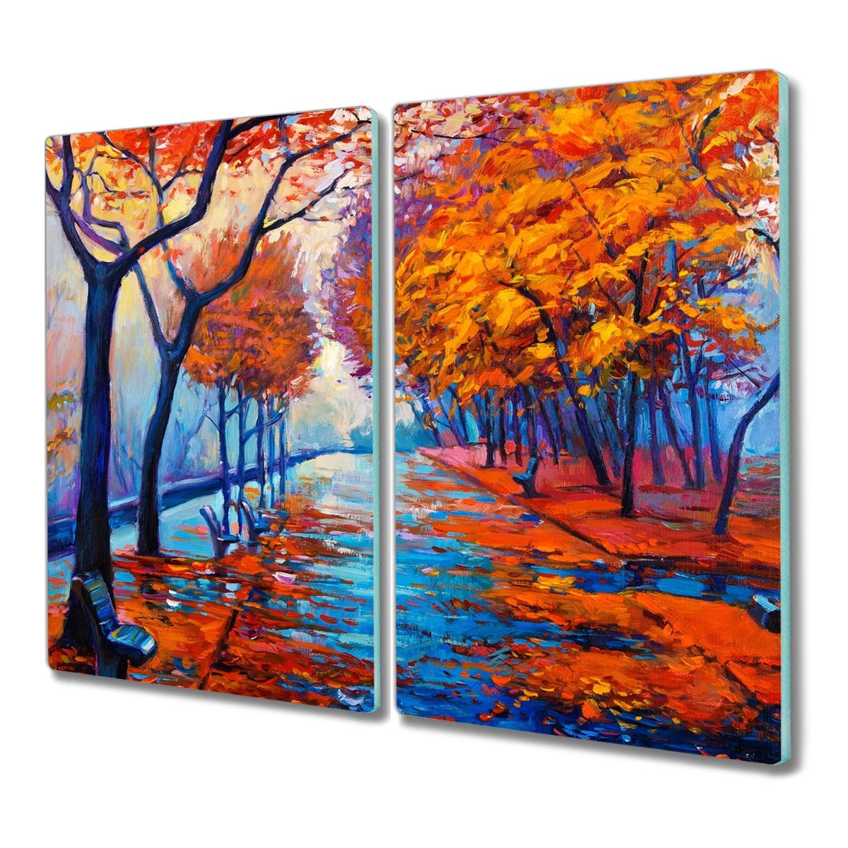 Deska szklana 2x30x52 Park drzewa jesień z grafiką, Coloray