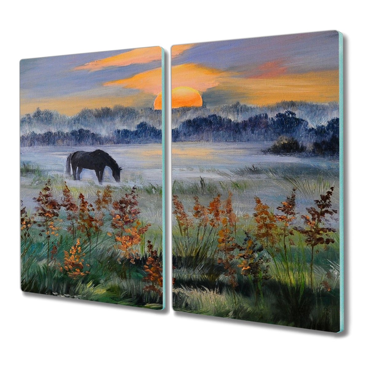 Deska ze szkła 2x30x52 Łąka zwierzę zachód słońca, Coloray