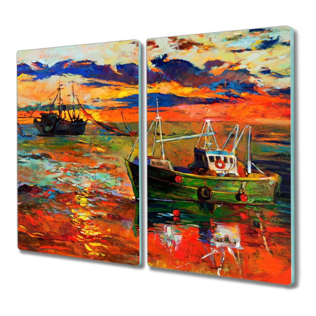 Deska 2x30x52 Morze ocean statki niebo nowoczesna, Coloray