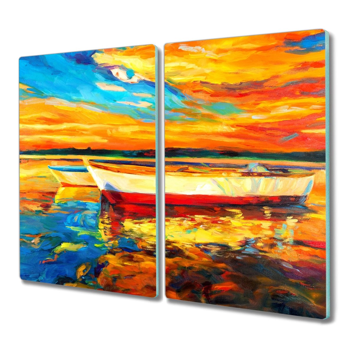 Deska 2x30x52 Port niebo zachód słońca z grafiką, Coloray