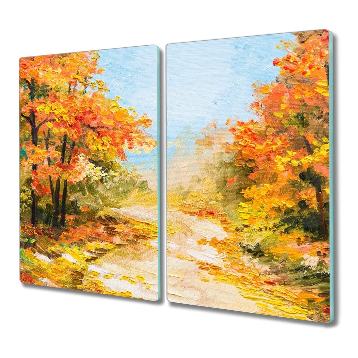 Szklana deska 2x30x52 Las ścieżka jesień z grafiką, Coloray