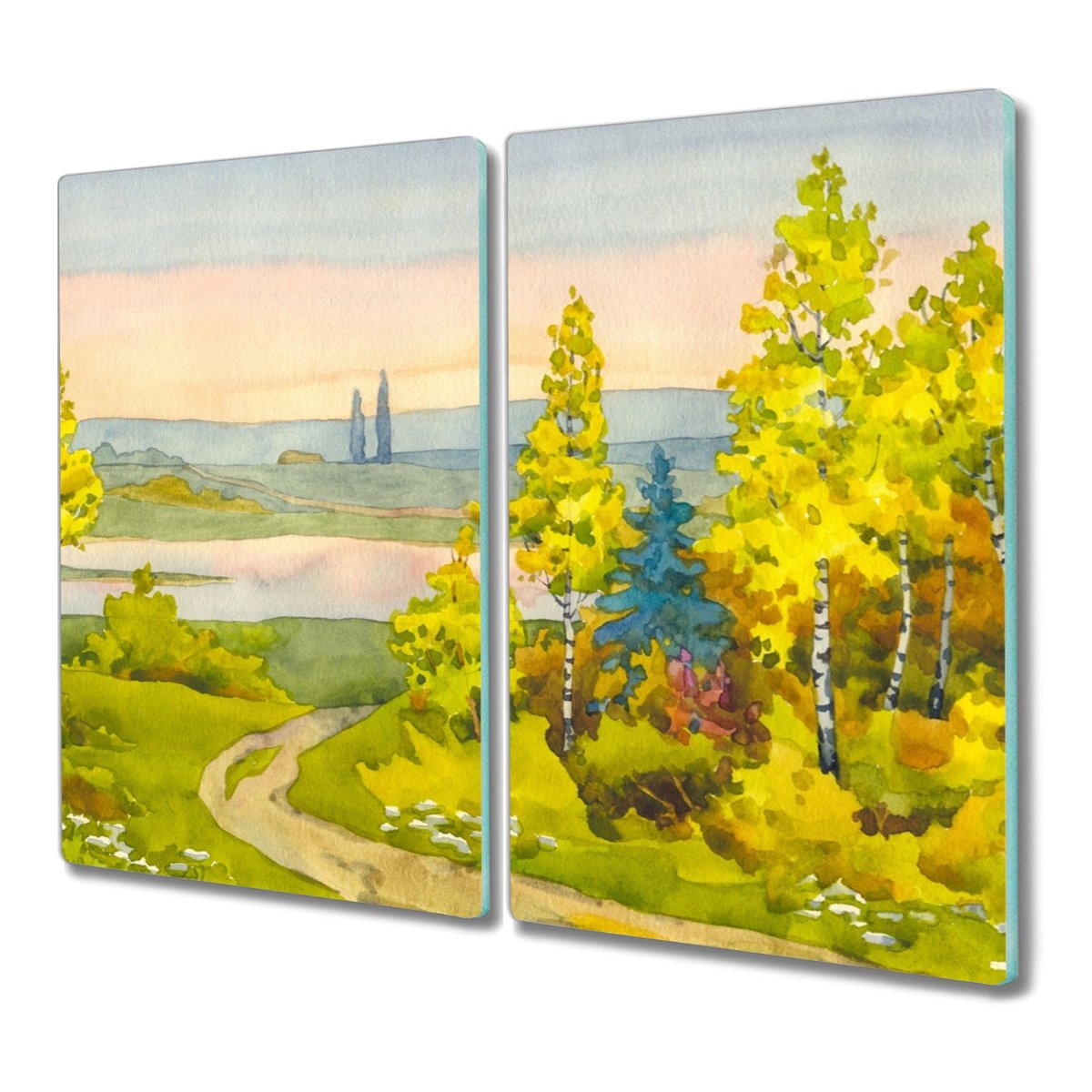 Deska 2x30x52 cm Las ścieżka przyroda nowoczesna, Coloray