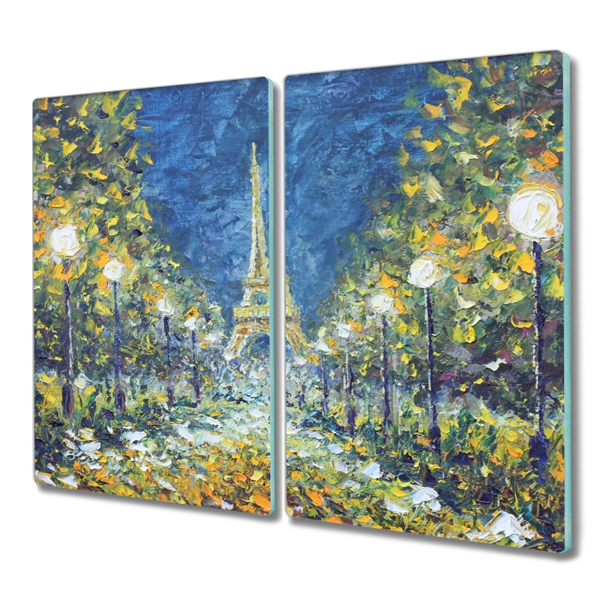 Deska 2x30x52 cm Park drzewa wieża noc do kuchni, Coloray