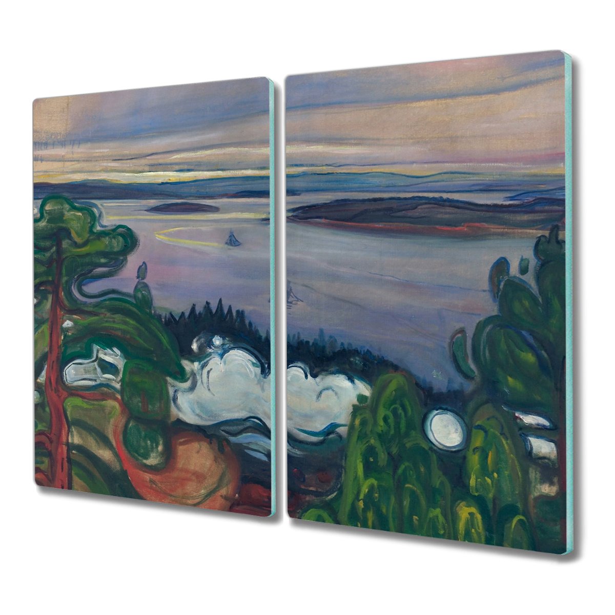 Szklana deska 2x30x52 Zima w lesie Munch do kuchni, Coloray