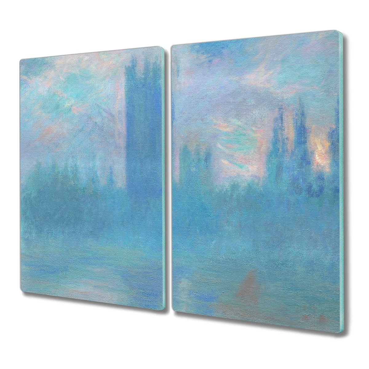 Szklana deska 2x30x52 Łodzie morze Monet kuchenna, Coloray