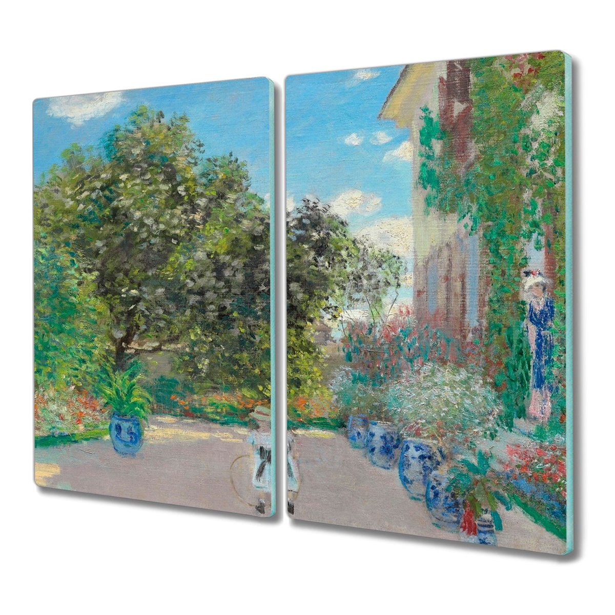 Deska ze szkła 2x30x52 cm Domy zachód słońca Monet, Coloray