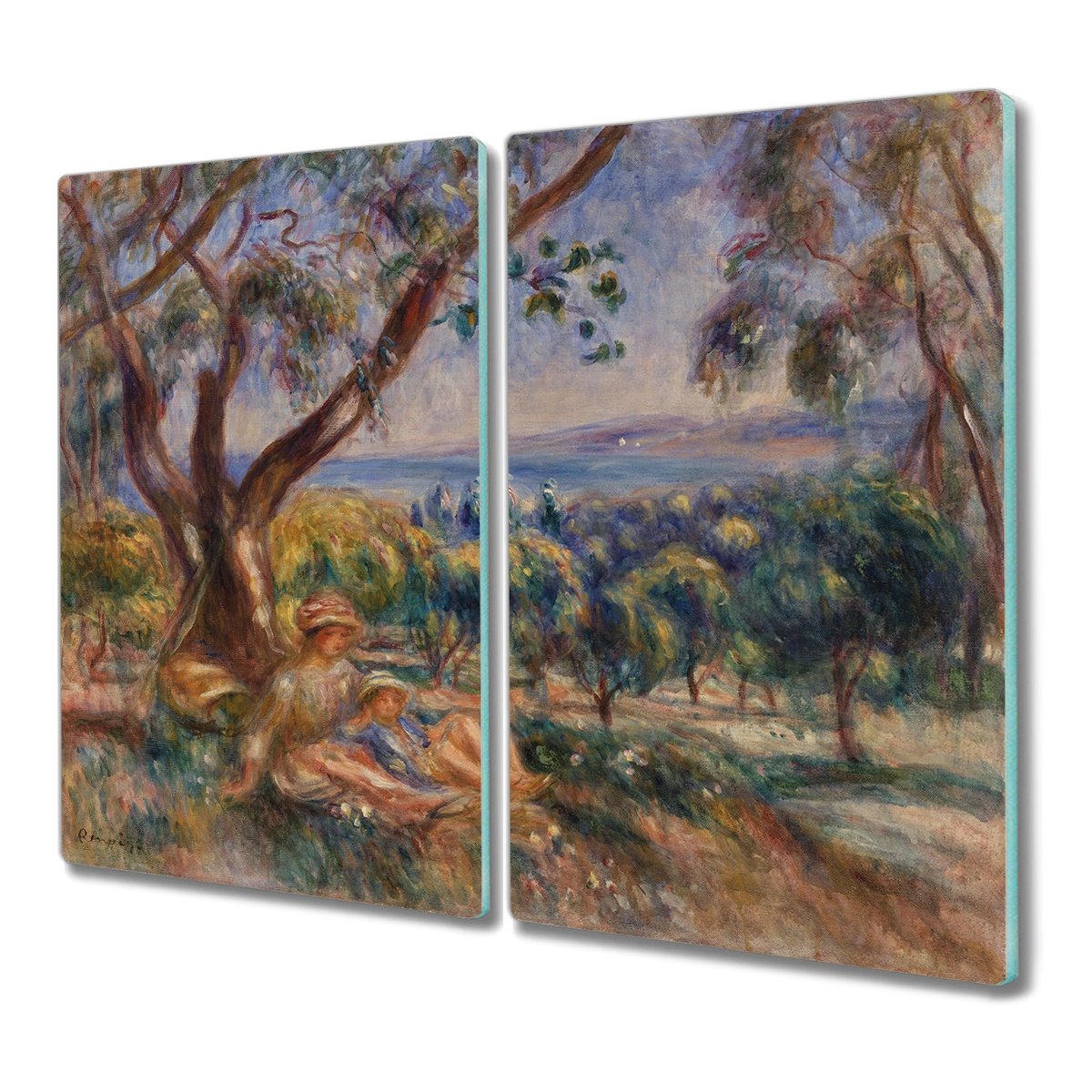 Deska 2x30x52 cm Kwiaty łodzie ludzie nowoczesna, Coloray