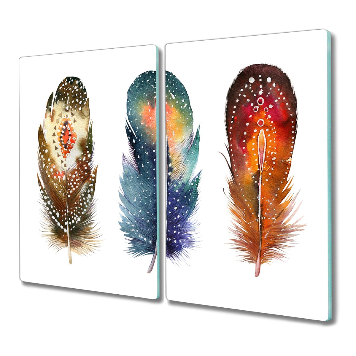 Deska szkło 2x30x52 Las rzeka przyroda do krojenia, Coloray