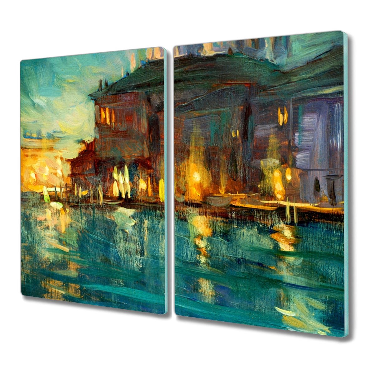 Deska szkło 2x30x52 Las kwiaty krajobraz do kuchni, Coloray