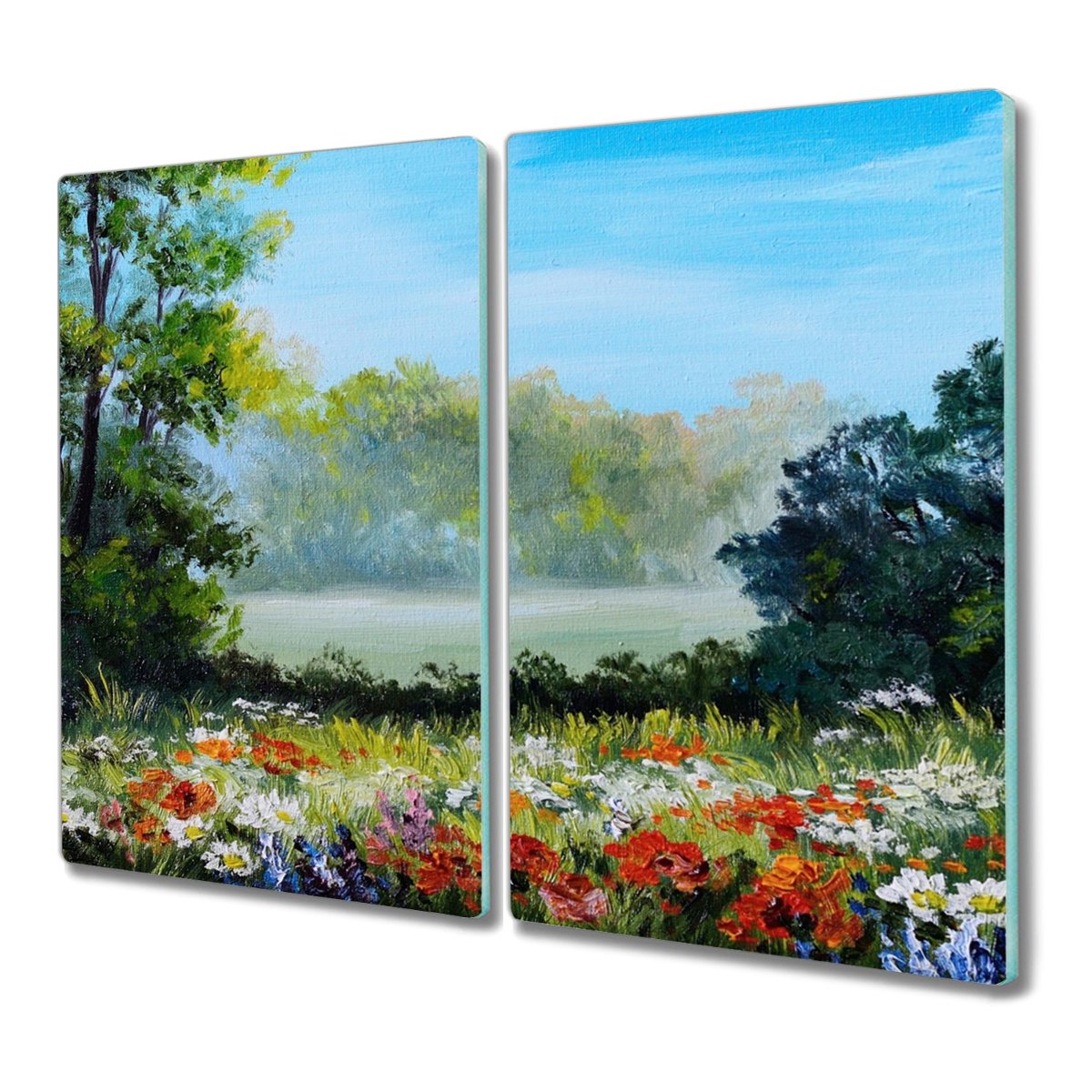 Szklana deska 2x30x52 Góry drzewa mgła z nadrukiem, Coloray