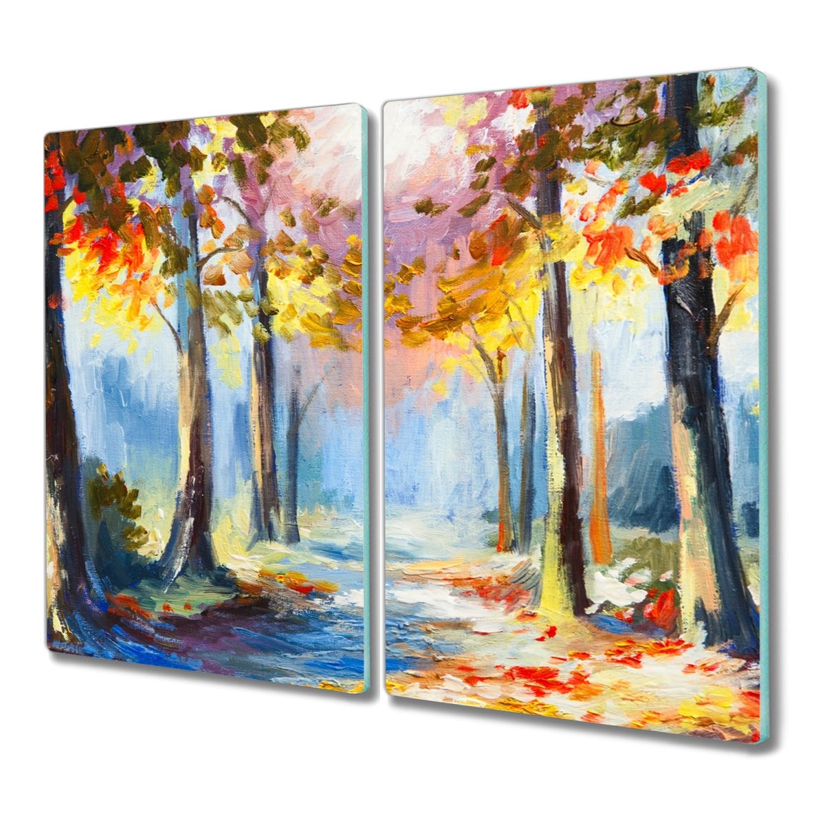 Szklana deska 2x30x52 Kwiaty góry drzewa krajobraz, Coloray