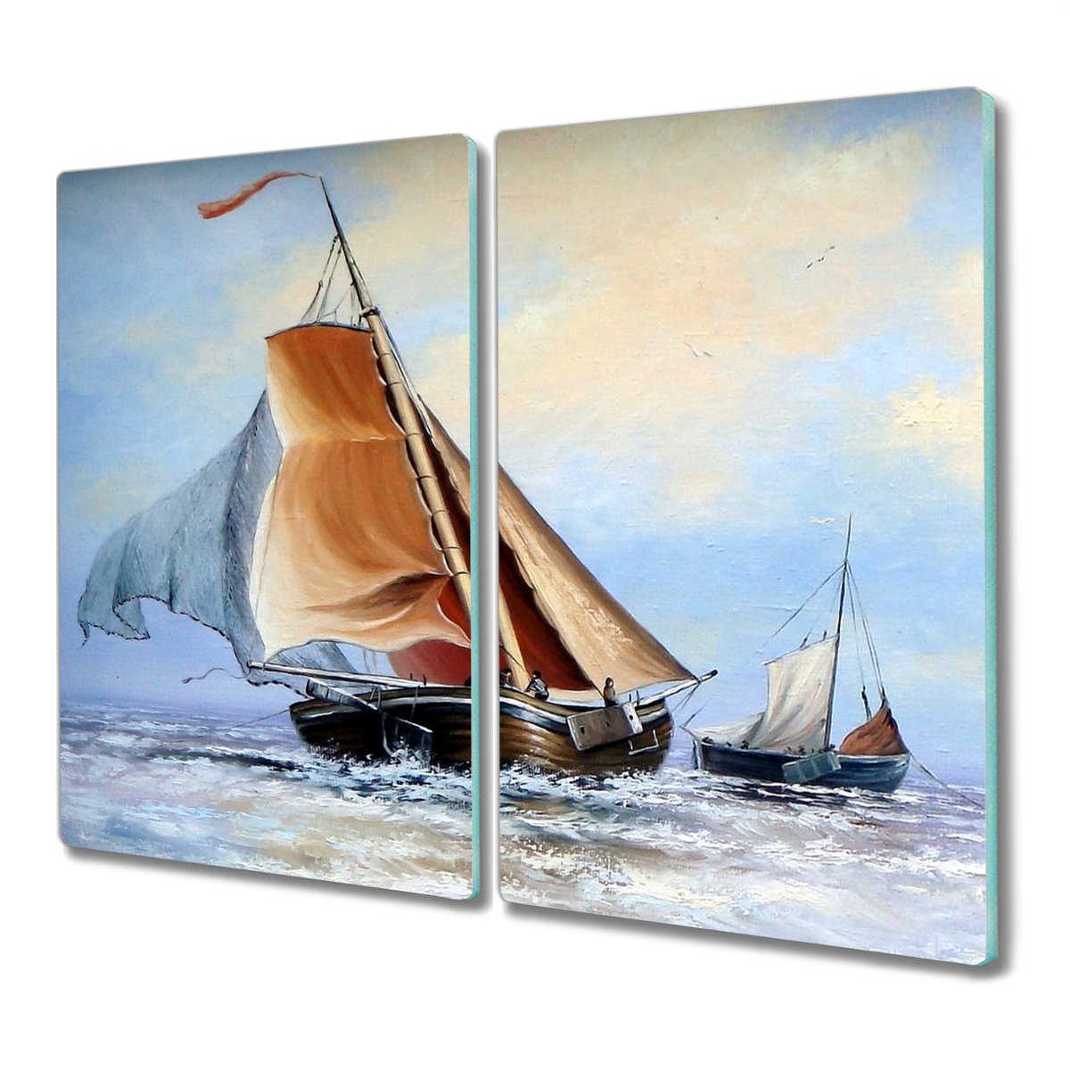 Deska 2x30x52 Liście rośliny z grafiką do krojenia, Coloray
