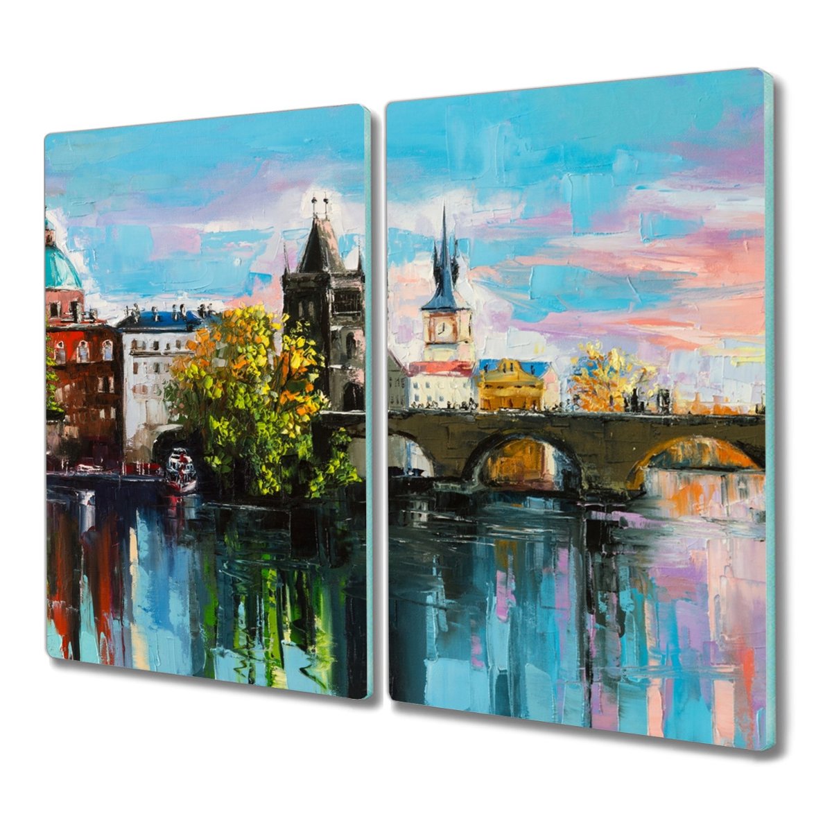 Deska 2x30x52 Morze statek młyn słońce nowoczesna, Coloray