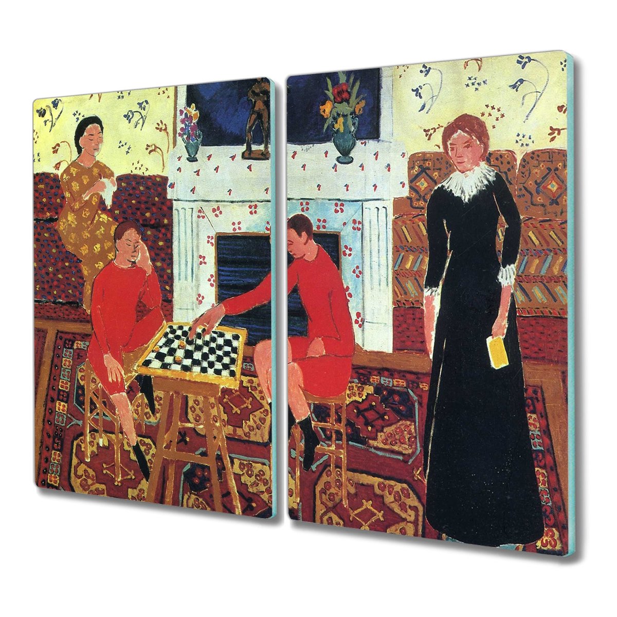 Deska 2x30x52 Sekwana łodzie do krojenia z grafiką, Coloray