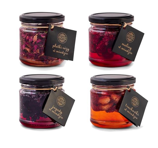 Pakiet 4 miodów z owocami