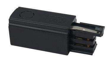 Maxlight Zasilanie szynoprzewodu uziemienie prawe 4 wires Track Power Adaptor MHT1-C/R-BK do systemu 3-fazowego 230V czarne