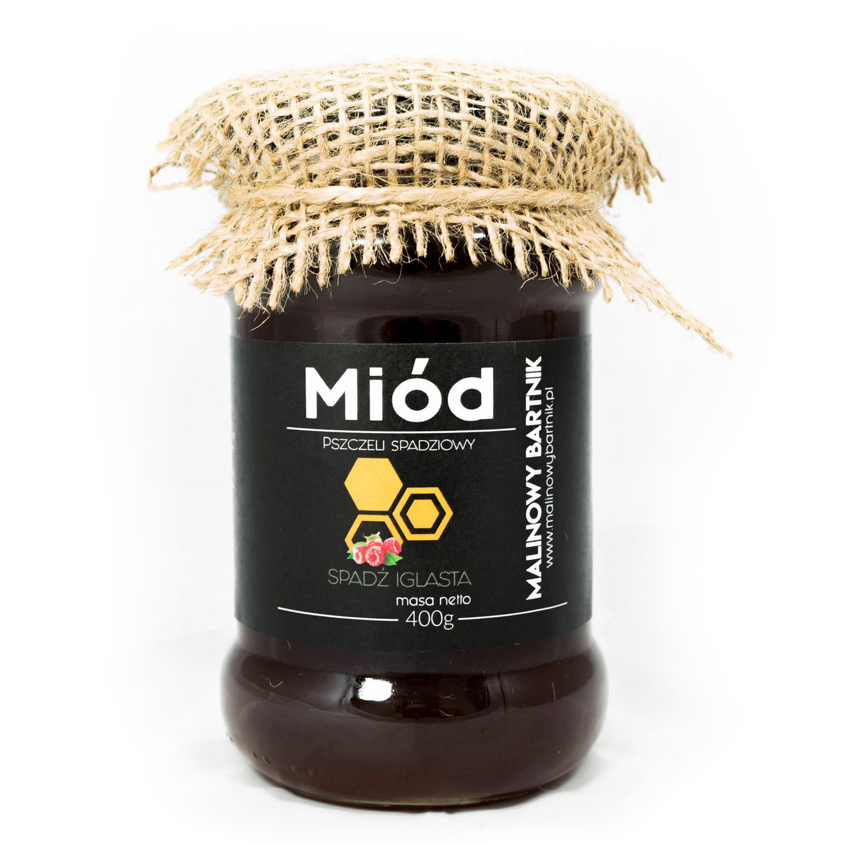 Miód Spadź Iglasta 400 g Malinowy Bartnik