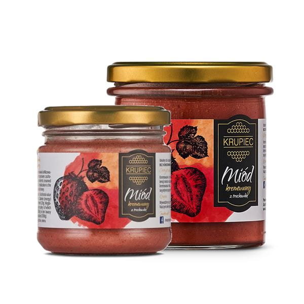 Miód kremowany z truskawką