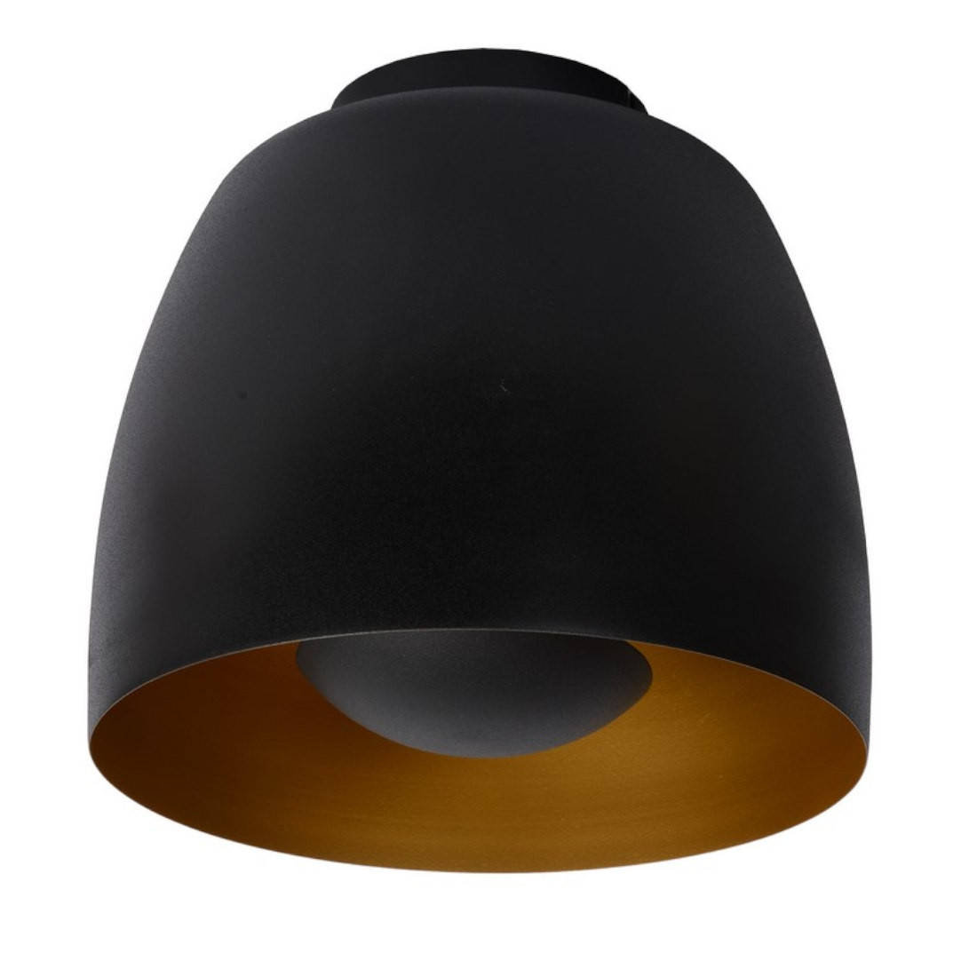 Lucide LAMPA sufitowa NOLAN 30188/01/30 metalowa OPRAWA kopuła czarna 30188/01/30