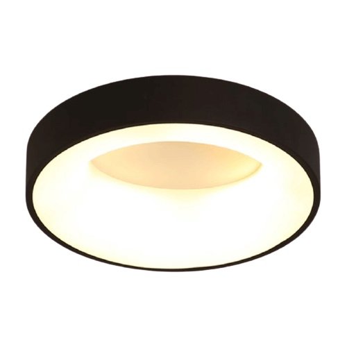 Abigali Plafon LAMPA sufitowa MODERN MD1150-40-CY Abigali metalowa OPRAWA okrągła LED 20W 3000K 5000K z pilotem czarna MD1150-40-CY