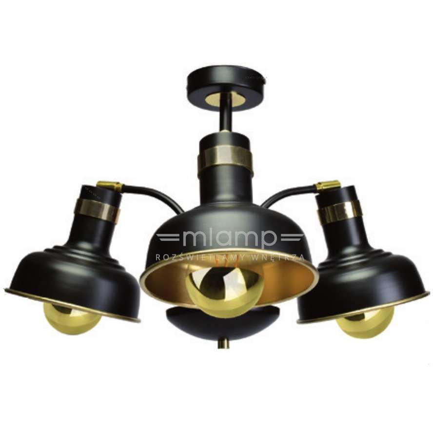 Milagro Lampa sufitowa MARGO BLACK/GOLD 3xE27 MLP6211 MLP6211