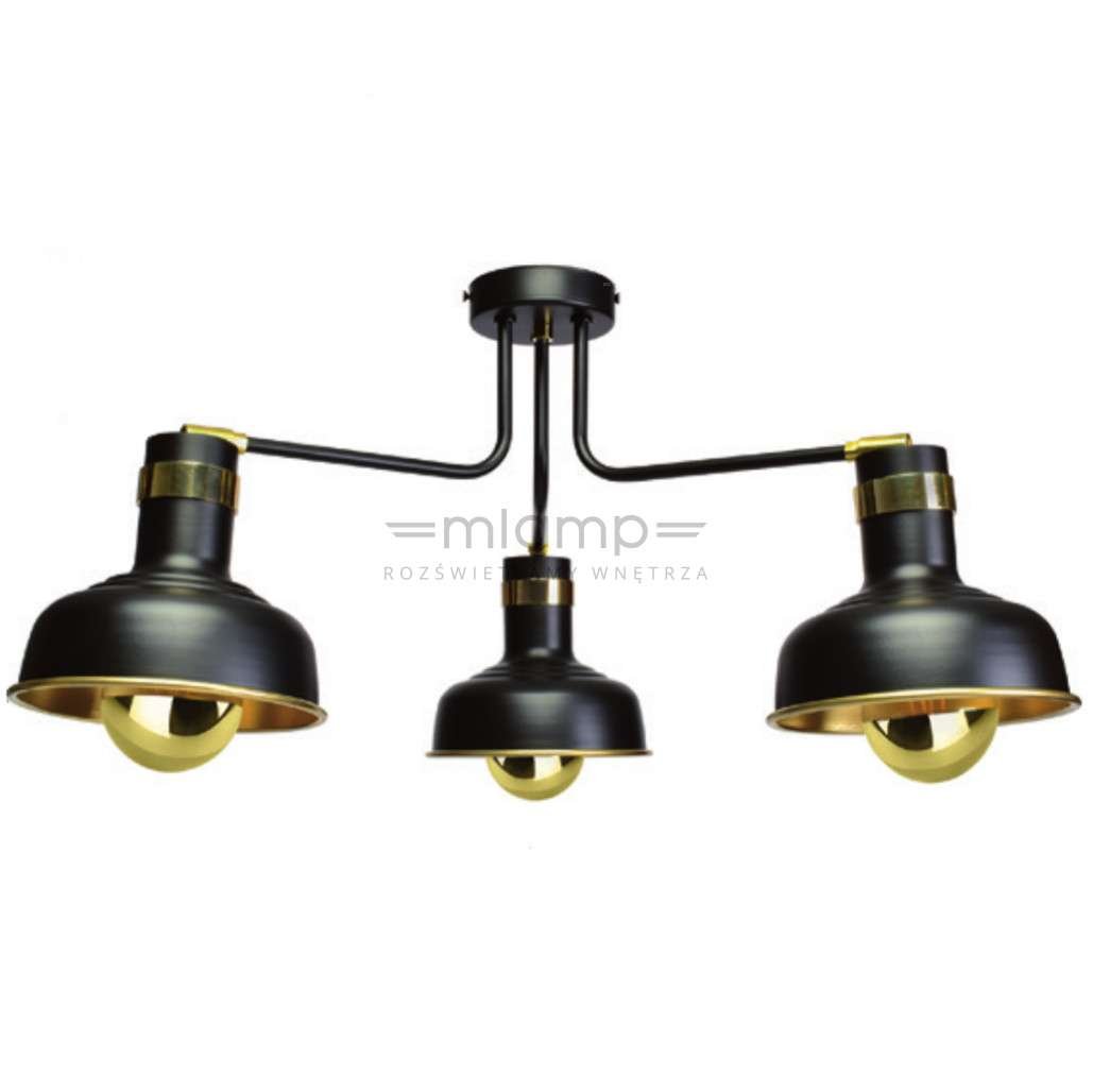 Milagro Lampa sufitowa MARGO 3xE27 BLACK/GOLD 3xE27 MLP6212 MLP6212