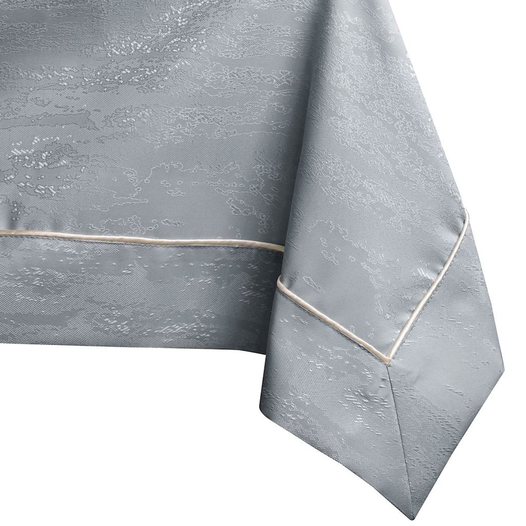 Obrus Vesta Szary Tłoczony Nowoczesny 120x200 AmeliaHome - TCLOTH/AH/VESTA/BRD/PPG/LIGHTGREY/120X200