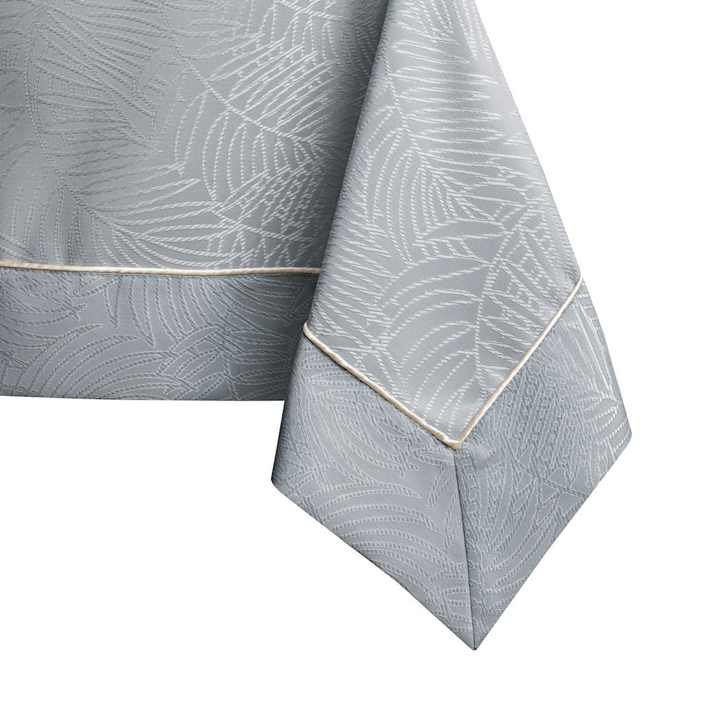 Obrus Gaia Szary Tłoczony Roślinny 140x240 AmeliaHome - TCLOTH/AH/GAIA/BRD/PPG/LIGHTGREY/140X240