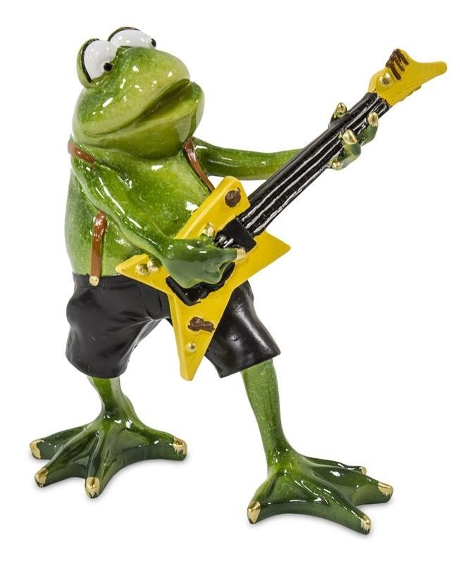 Figurka Żaba ozdoba ceramika gitarzysta