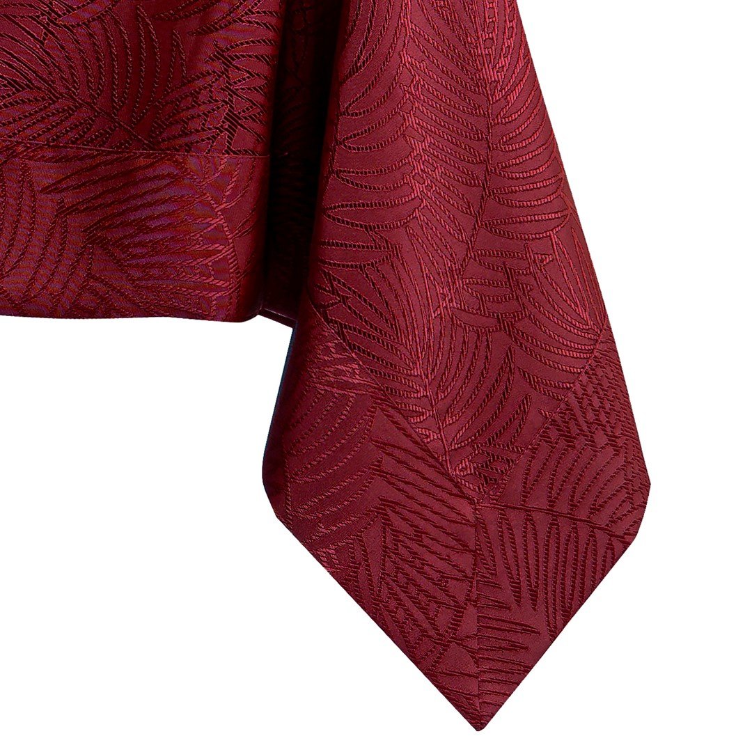 Obrus Gaia Bordowy Tłoczony Roślinny 110x110 AmeliaHome - TCLOTH/AH/GAIA/BRD/CLARET/110X110