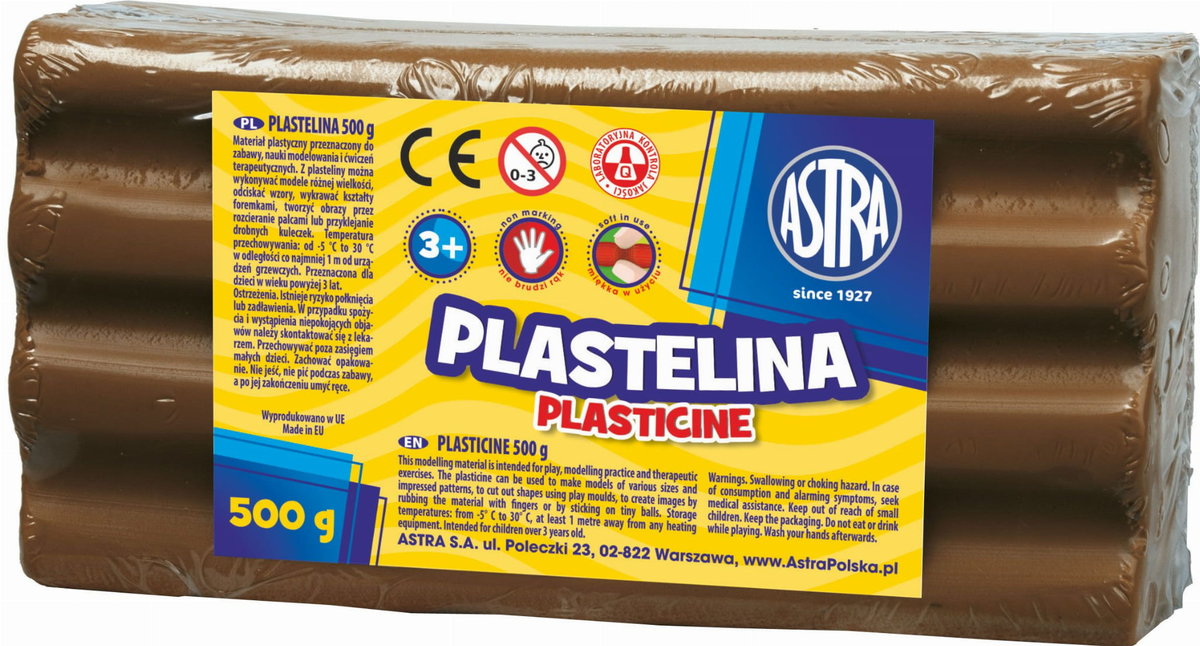 Astra Plastelina 500g brązowa 303117011