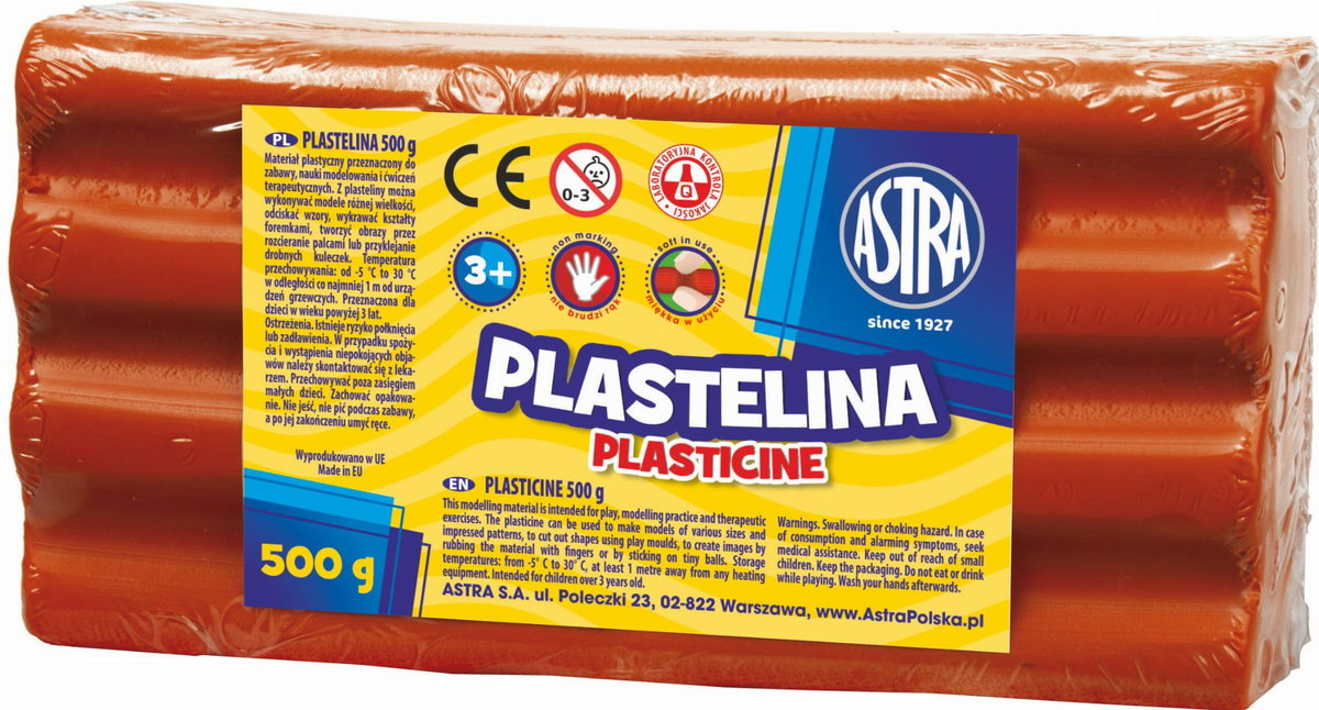 Astra Plastelina 500g czerwona