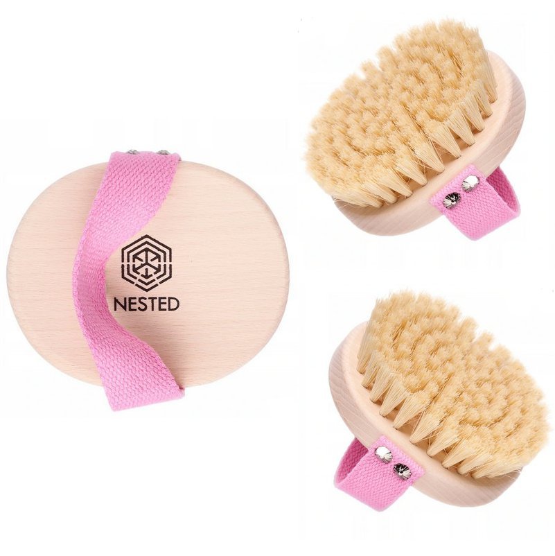 Nested Szczotka do Masażu Ciała Tampico Różowa