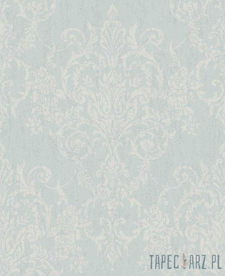 Superfresco Easy Niebieska tapeta z adamaszkowym wzorem o połyskującym srebrnym zdobieniu 103031_opcje
