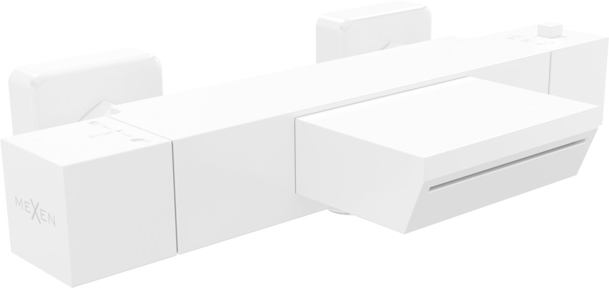Mexen Cube termostatyczna bateria wannowa biała - 77360-20