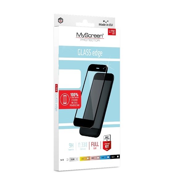 MYSCREEN Protector Szkło Diamond Lite Glass Edge Full Glue iPhone SE 2022/2020/8/7, biała ramka 5901924998969