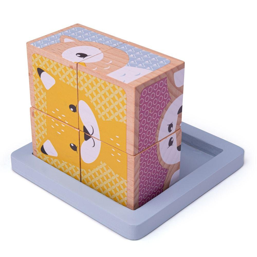Bigjigs Toys Drewniane klocki dla dzieci Las 6 m+