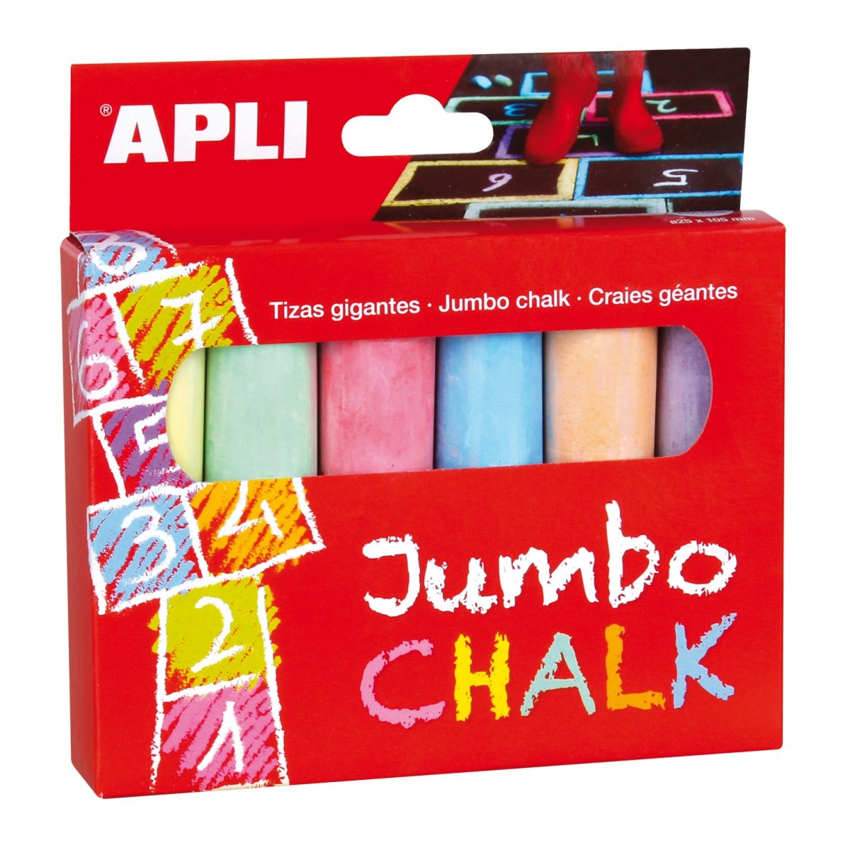 Apli Kids, Kredy Jumbo, 6 kolorów
