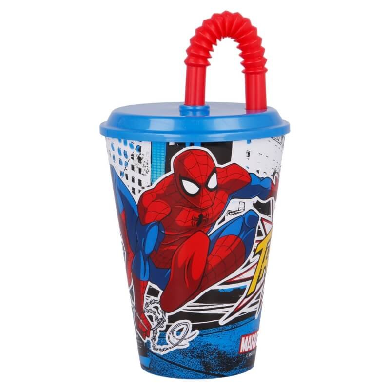 Kubek ze słomką Spiderman bidon 430ml