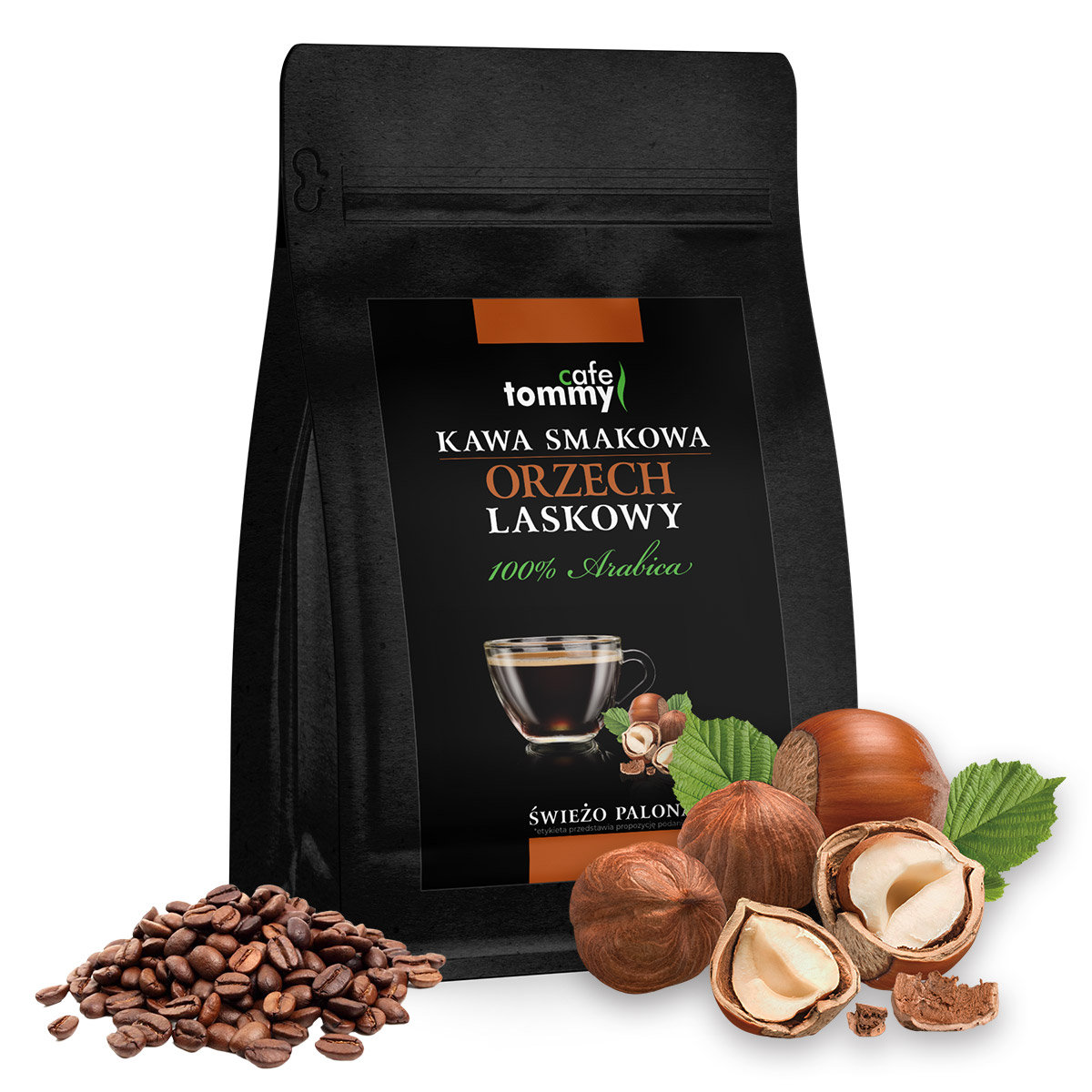 Kawa smakowa Orzech Laskowy ziarnista Arabika 250g