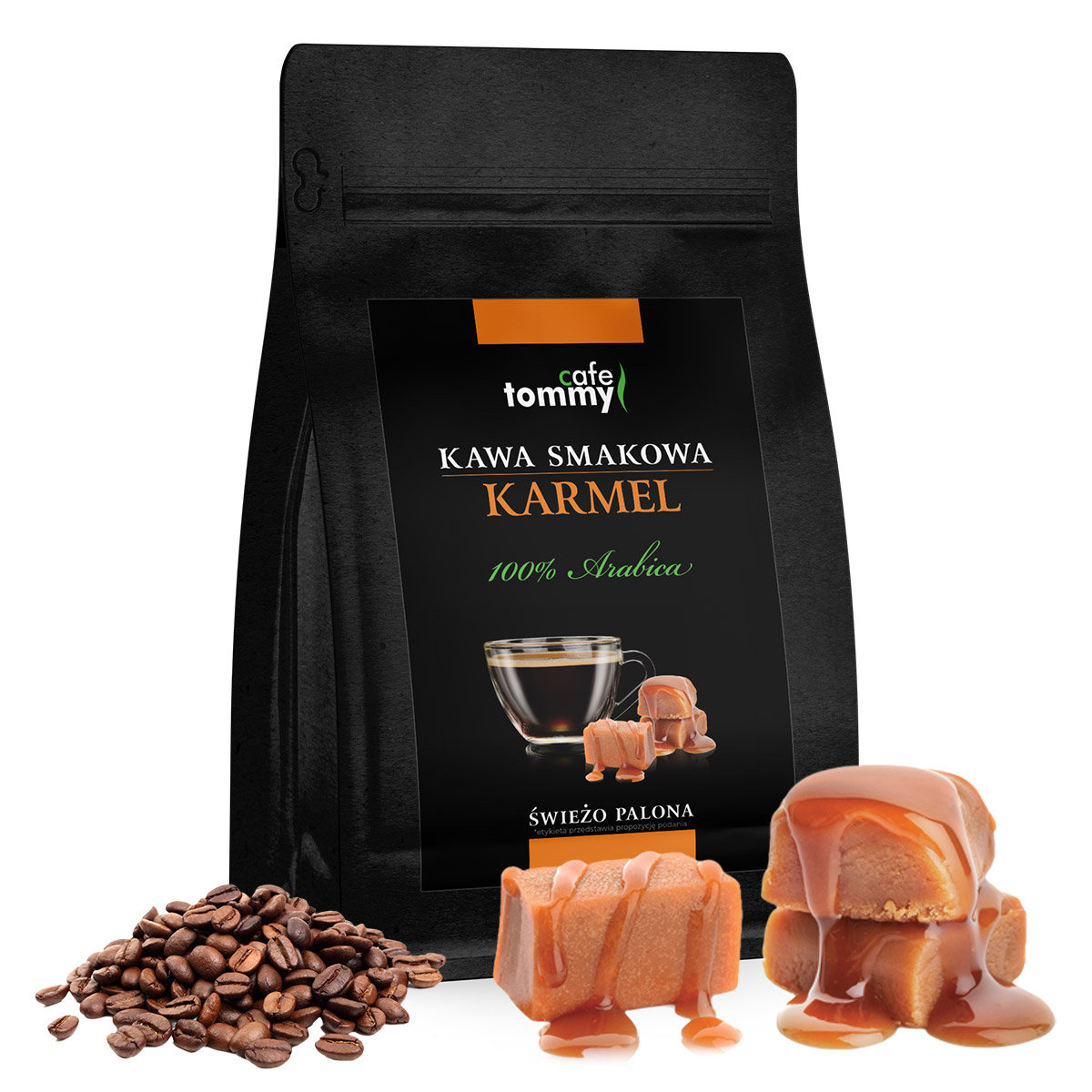 Kawa smakowa Karmel ziarnista 250g