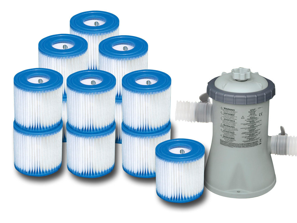 Pompa filtrująca 1250 l/h Intex28602 +filtry 12szt
