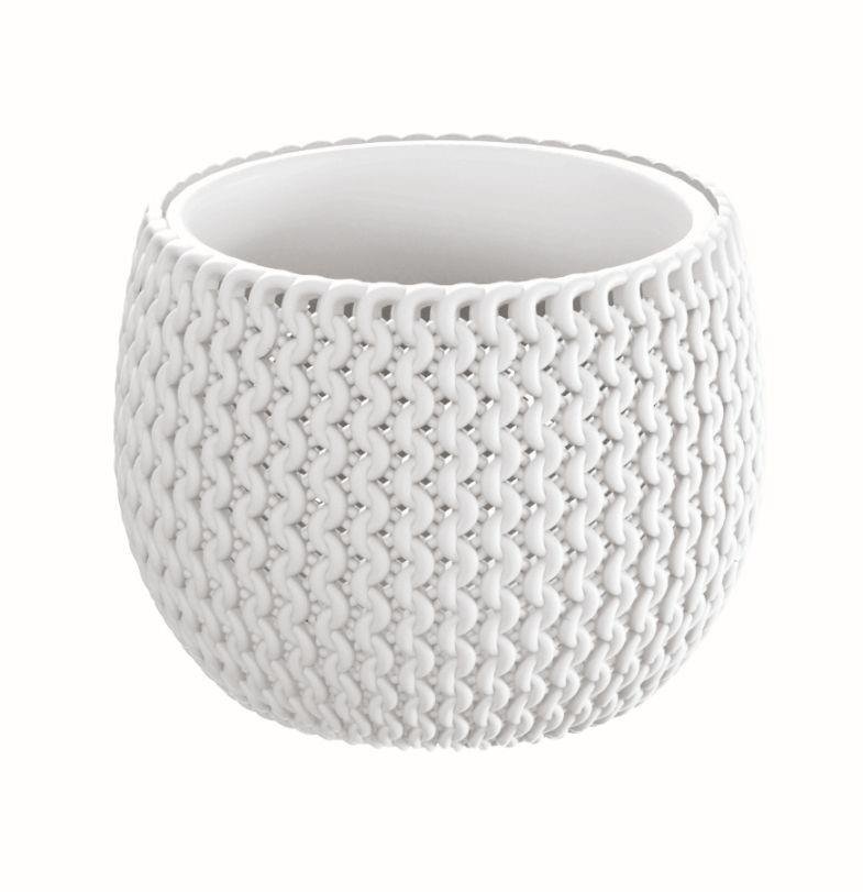 Prosperplast SPLOFY Bowl doniczka 18 cm, biała DKSP180