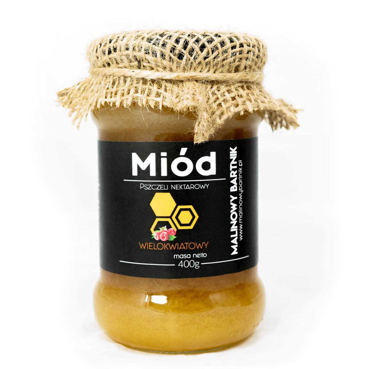 MIÓD WIELOKWIATOWY 400 g MALINOWY BARTNIK