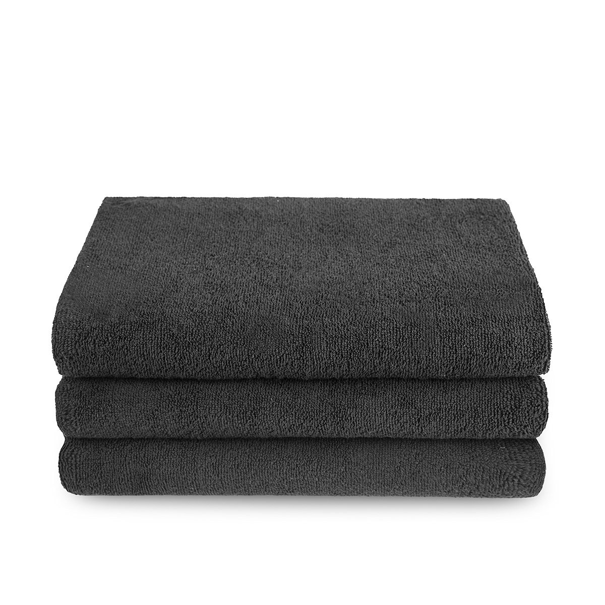 Ręcznik czarny Deluxe Black 100 % bawełna frotte 70x140 cm, 450 gsm