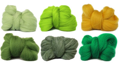 Wełna do filcowania, zestaw 6 kolorów: Wiosna- 180g/ Filart