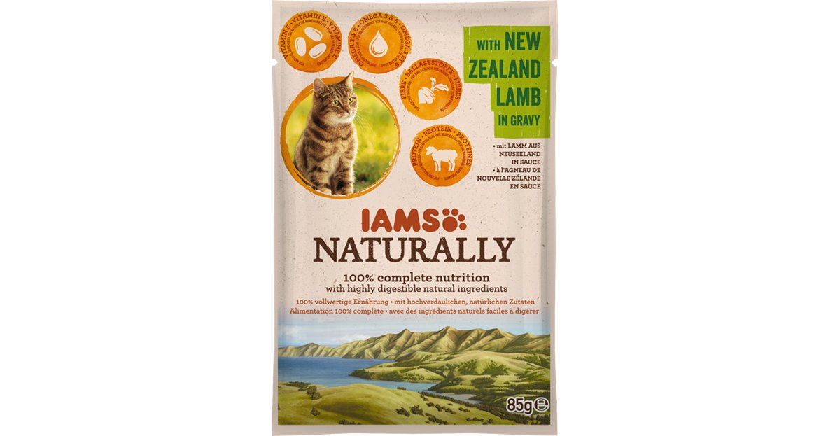 Iams Naturally Adult Cat with New Zealand Lamb in Gravy 85 g DARMOWA DOSTAWA OD 95 ZŁ!